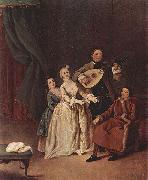 Pietro Longhi Das Familienkonzert painting